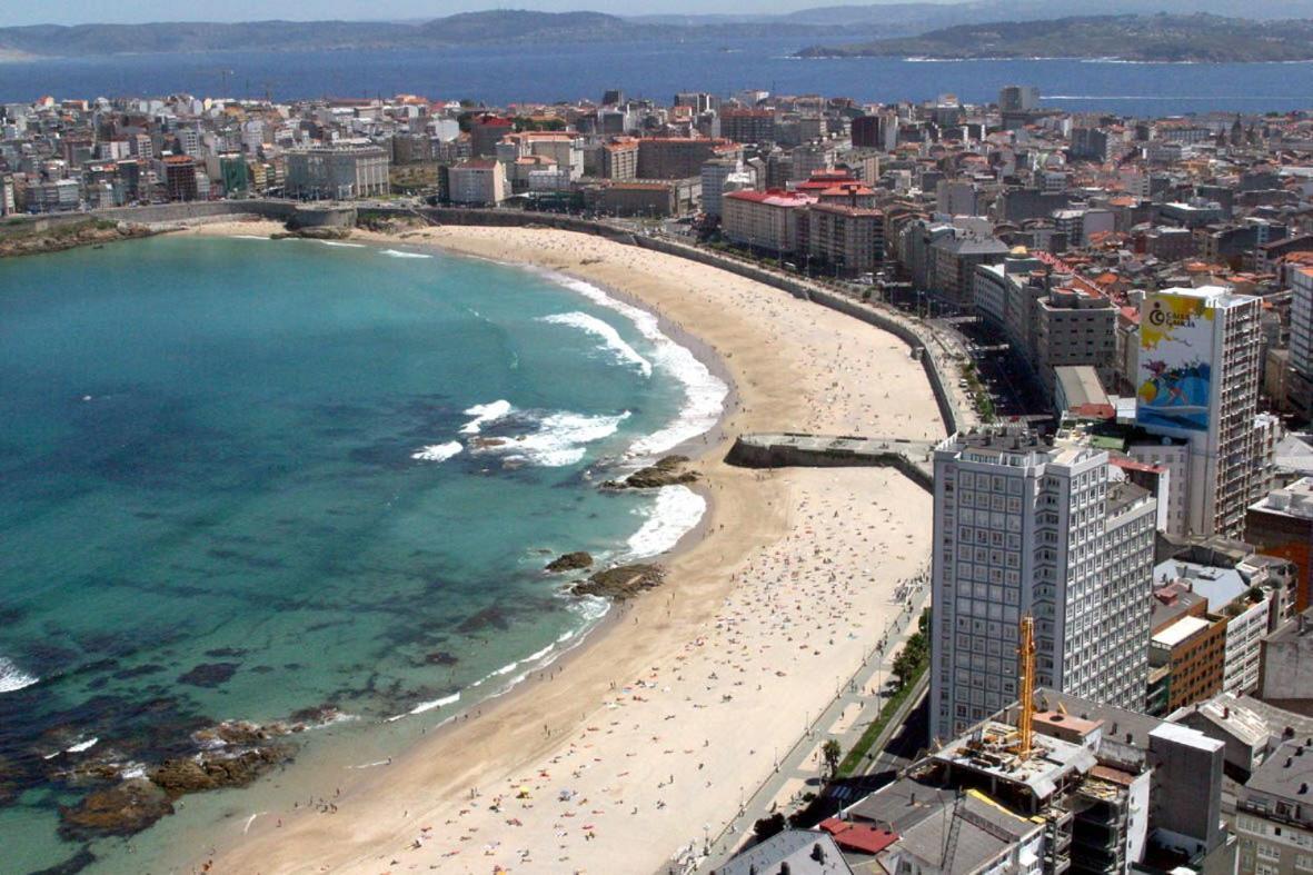 Primera Linea De Playa De Riazor La Coruña Eksteriør bilde